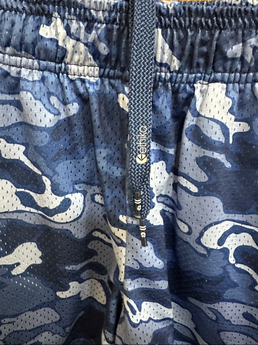 ethika Navy Blue Camo Mesh Jogger Shorts